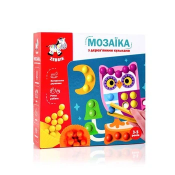 Мозаика деревянная Vladi Toys Дополни картинку шариками (ZB2002-08)