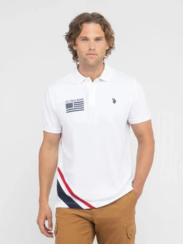 Поло длинное мужское U.S. Polo Assn 11C047-3O00A(White) M Белое (786660434514)