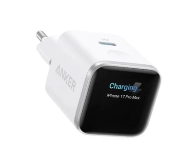 Умное зарядное устройство Anker Nano Charger Smart Display 45W White