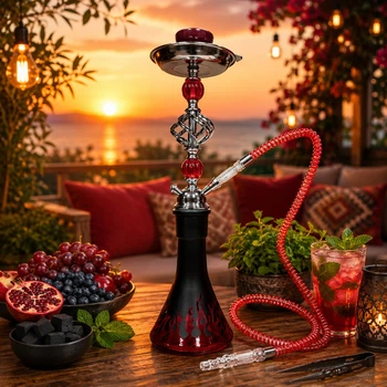 Кальян Hookah Halcyon Red высотой 49 см на 1 персону