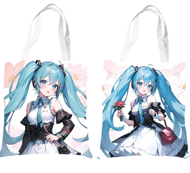 Шоппер эко-сумка Вокалоид Хацуне Мику Vocaloid Hatsune Miku 36 см двухсторонний 2577551540