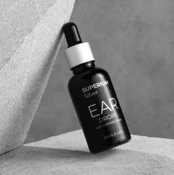 Капли ушные для кошек и собак SUPERIUM Silver с коллоидным серебром от отита инфекций заболеваний ушей гигиеническое средство 30 мл 9105