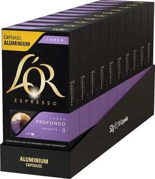 Кава в капсулах Nespresso L`OR Lungo Profondo 100 шт
