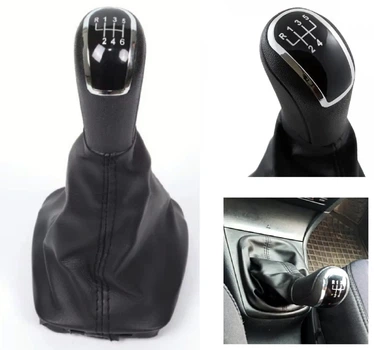 Ручка КПП з пильником у зборі Модельна для Skoda Octavia A4 Tour 1997-2012 Екошкіра (6 Швидкостей)