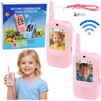 Dziecięce krótkofalówki LEAN Toys z wideorozmową/kamerą/wiadomościami 2 szt (30545)