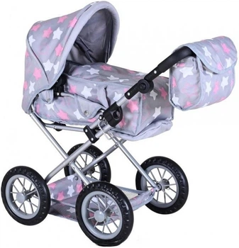 Візок для ляльки Knorrtoys Ruby у зірки Сірий KN63144 (4049491631443)