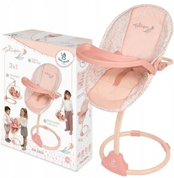 Стільчик для ляльок DeCuevas Toys Tulipe 3в1 Рожевий 51574 (8436623380144)