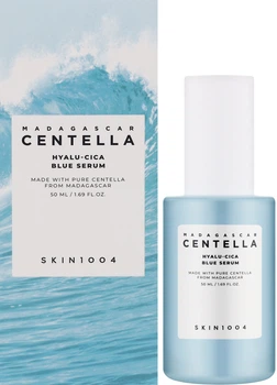 Увлажняющая сыворотка SKIN1004 Madagascar Centella Hyalu-Cica Blue Serum с запатентованным комплексом центели и гиалуроновой кислоты 50 мл (8809913831099)