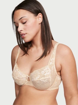 Бюстгальтер із кісточками мереживний Victoria's Secret 616735781 34C Бежевий (1159863831)