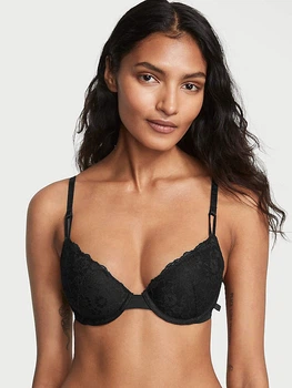 Бюстгальтер с косточками кружевной Victoria's Secret 829037040 36B Черный (1159863556)