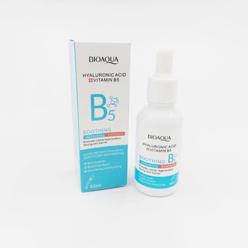 Успокаивающая Сыворотка для любого типа кожи BIOAQUAс Гиалуроновой кислотой и Витамином B5, укрепляющая, 30мл
