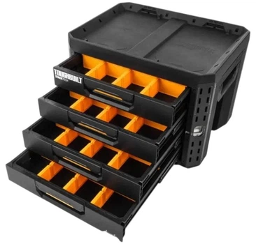 Ящик для інструментів Toughbuilt StackTech великий з 4 висувними шухлядами Чорний (TB-B1-D-74)
