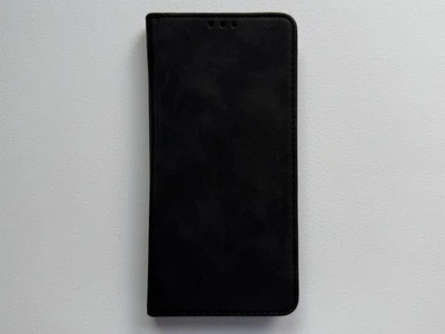 Защитный чехол-книжка K'try для Redmi Note 14 4G черный, из матовой искусственной кожи со слотами для карт