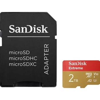 Карта памяти SanDisk 2 TB microSDXC U3 V30 A2 Extreme + Adapter SD (SDSQXAV-2T00-GN6MA)