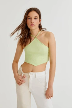 Топ Pull & Bear салатовий LRROD588 M