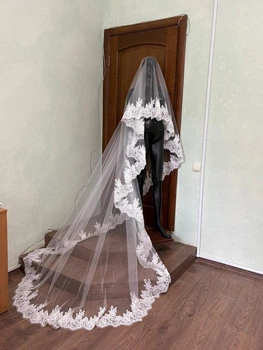 Фата весільна мереживна. Елегантна весільна фата Красива фата для нареченої