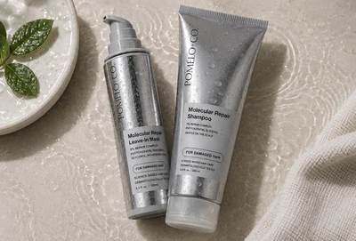 Шампунь + несмываемая маска для поврежденных волос - набор Pоmelo+Co Molecular Repair