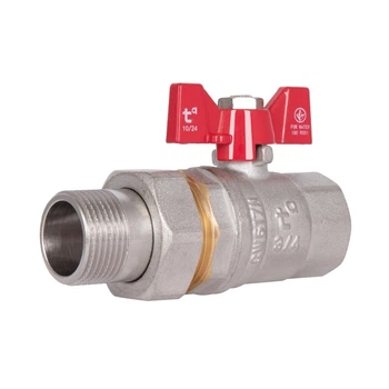 Кран кульовий з американкою 3/4" (DN20) прямий, метелик SD220