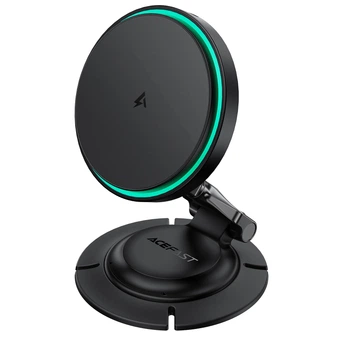 Автотримач для телефона з БЗП ACEFAST D65 magnetic folding wireless charging car holder Black (6974316286349)