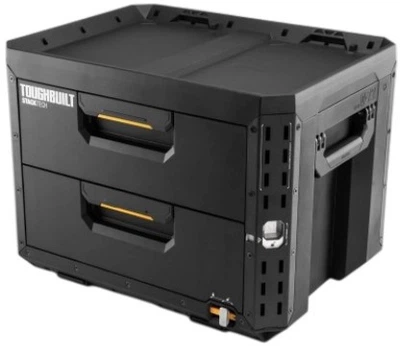 Ящик для инструментов Toughbuilt StackTech большой с 2 выдвижными ящиками Черный (TB-B1-D-72)