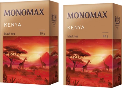 Упаковка чая Мономах черного кенийского Kenya 90 г х 2 шт (2000006781031)