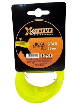 Волосінь для мотокоси X-TREME STAR 1,3 мм × 15 м зірка