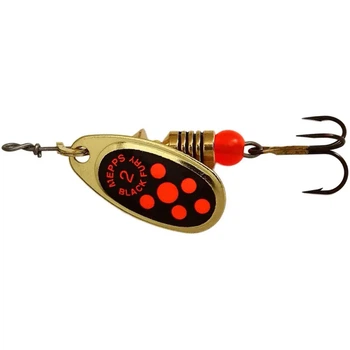 Блесна Mepps Black Fury №2 4.5g Gold Fluorescent Red Dot
