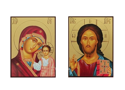 Венчальная икона Божией Матери и Спасителя 14 × 19 см