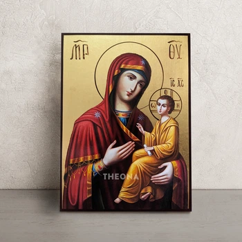 Тихвинская икона Божьей Матери 14 × 19 см