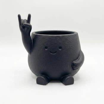 Кашпо 3D More Бунтар 6.5x6.2 см 100 мл Чорний