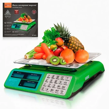 Весы электронные торговые 55кг 4В металлические кнопки BITEK YZ-982S, Весы торговые платформенные напольные, Весы товарные
