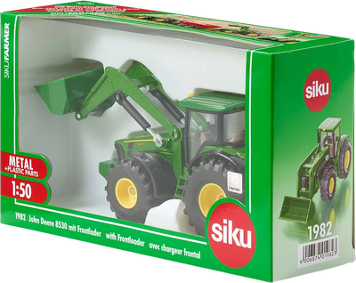 Трактор Siku John Deere з фронтальним навантажувачем (4006874019823)