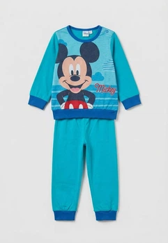 Дитяча тепла піжама для хлопчика Disney 86 см Бірюзова (25100405B)