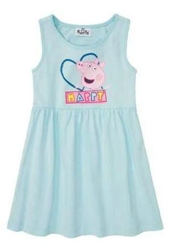 Cукня Lupilu сарафан / плаття літня дитяча на дівчинку бавовняна Peppa Pig Свинка Пеппа 110-116 см (4-6 років) блакитна