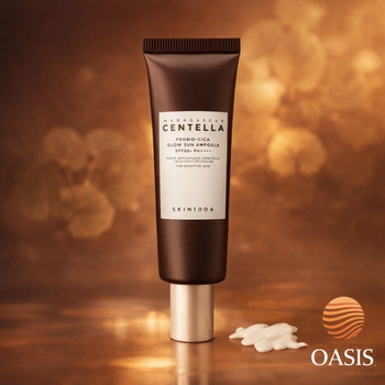 Сяюча сонцезахисна ампула Skin1004 Madagascar Centella Probio‑Cica Glow Sun Ampoule SPF 50+ PA++++ 50 ml — зволоження, захист