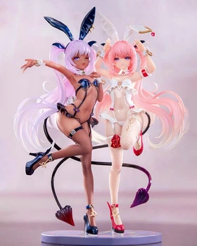 Двойная коллекционная аниме-фигурка Bear Panda Lulumu + Chrome (aka Rurumu + Kuromu) бонусная версия, 265 мм