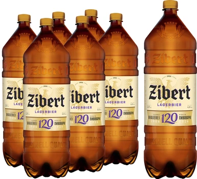 Упаковка пива Zibert светлое фильтрованное 4.4% 2.25 л х 6 шт (14820193034087)