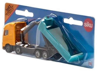 Самоскид Siku Super Volvo FH з краном Жовтогарячий/зелений (1683) (4006874016839)
