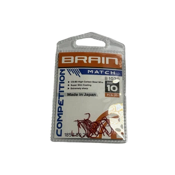 Крючок Brain Match B1020 #10 (20 шт/уп) к:red,1858.80.27