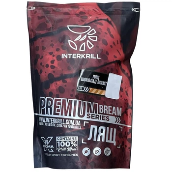 Прикорм для рыбалки Interkrill Премиум 1кг Лещ - Шоколад - Бисквит,NFS-025