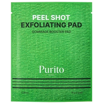 Пилинг-педы с древесным углем и энзимами Purito Seoul Peel Shot Exfoliating Pad 1 шт * 8 г