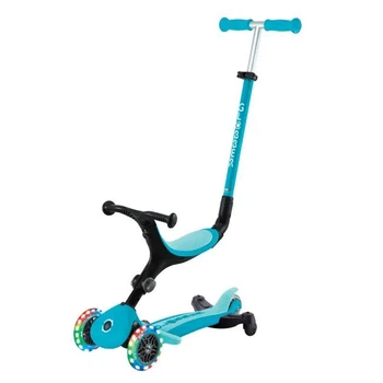 Самокат триколісний 3в1 GLOBBER Go Up Active 360 з батьківською ручкою та дод. колесами, Аква