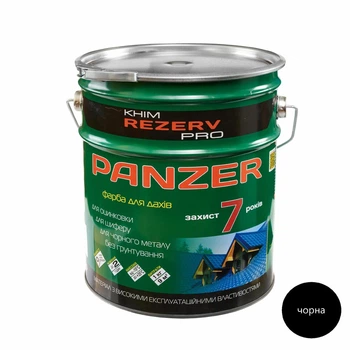 Емаль для дахів PANZER Khimrezerv PRO RAL 9011 чорна 11кг 9.4л