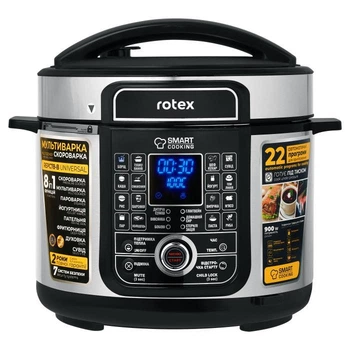 Мультиварка-скороварка Rotex REPC78-B Universal, 5 л, 900 Вт, электронная, антипригарная, черная(TO_00-00006240)