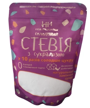 Цукрозамінник Стевія сукралозах10 Health Hunter 340 г(4820270340110)