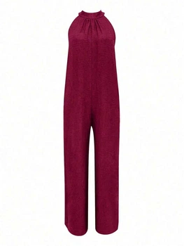 Комбинезон Shein sz25080635863558896 XL бордовый (100012201)