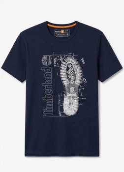Футболка из хлопка Timberland tb0a627d XXL темно-синяя (100011090)