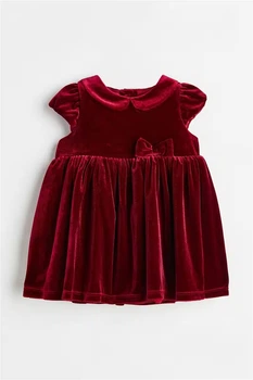 Велюровое платье H&M 979727003c66 68см бордовое (100013049)