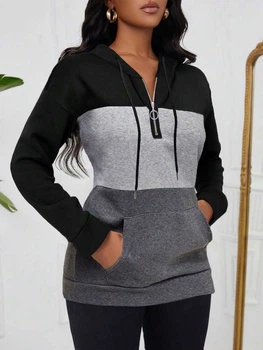 Худі із застібкою Shein sz2406183930471334 S комбіноване (100012431)