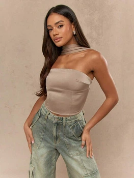 Топ Shein sz2408172927799938 L бежевый (100012391)